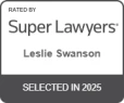 Swanson, Leslie Super Lawyers Badge 2025